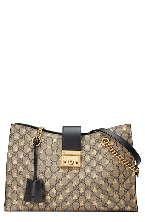 gucci supreme bees tote medium